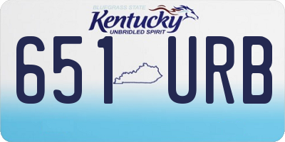 KY license plate 651URB
