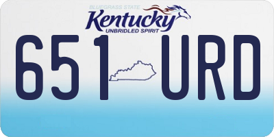 KY license plate 651URD