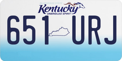 KY license plate 651URJ