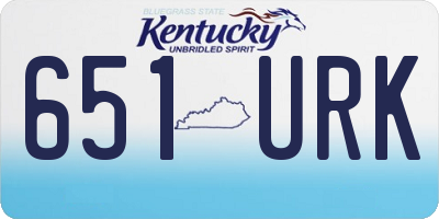 KY license plate 651URK