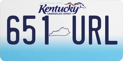 KY license plate 651URL