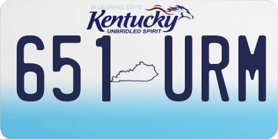 KY license plate 651URM