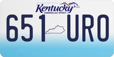 KY license plate 651URO