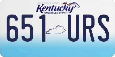 KY license plate 651URS