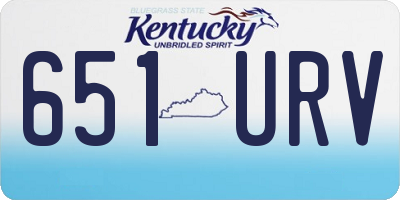KY license plate 651URV