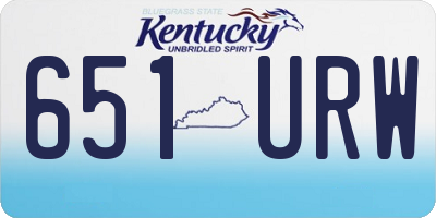 KY license plate 651URW