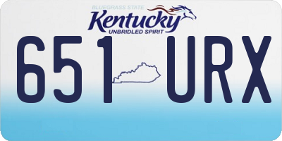 KY license plate 651URX