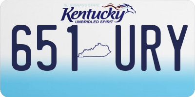 KY license plate 651URY