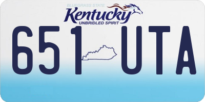 KY license plate 651UTA