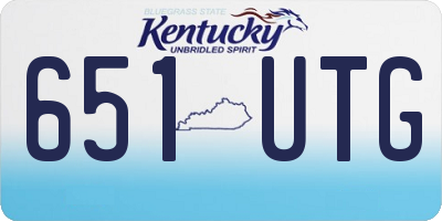 KY license plate 651UTG