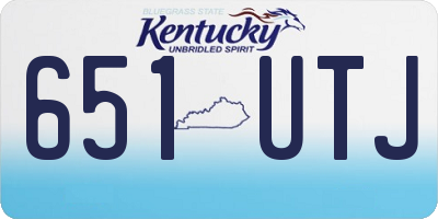 KY license plate 651UTJ
