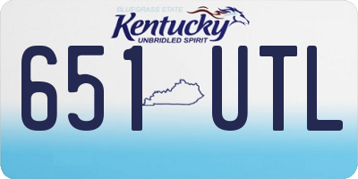 KY license plate 651UTL