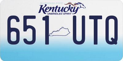 KY license plate 651UTQ