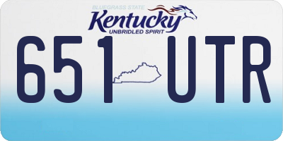 KY license plate 651UTR