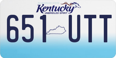 KY license plate 651UTT