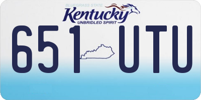 KY license plate 651UTU