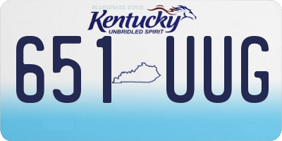 KY license plate 651UUG