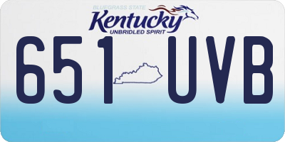 KY license plate 651UVB