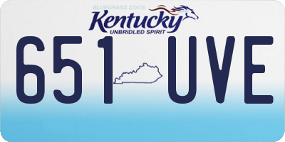 KY license plate 651UVE