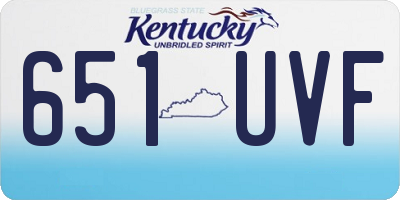 KY license plate 651UVF