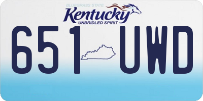KY license plate 651UWD
