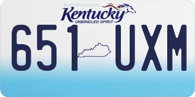 KY license plate 651UXM