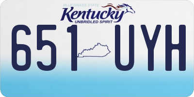 KY license plate 651UYH