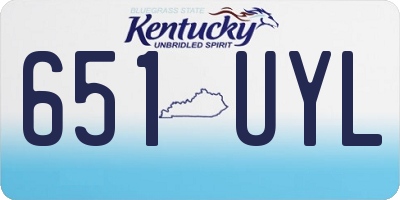 KY license plate 651UYL