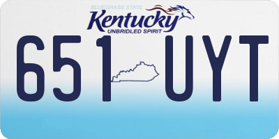 KY license plate 651UYT