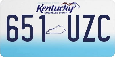 KY license plate 651UZC