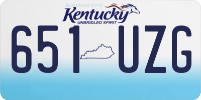 KY license plate 651UZG
