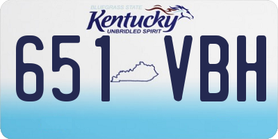 KY license plate 651VBH