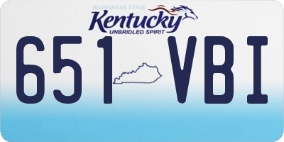 KY license plate 651VBI