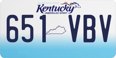 KY license plate 651VBV