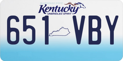 KY license plate 651VBY
