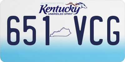 KY license plate 651VCG