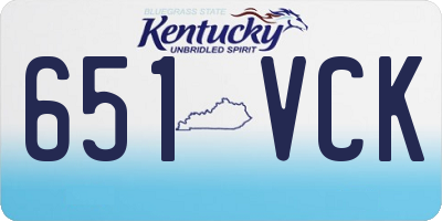 KY license plate 651VCK