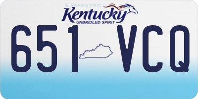 KY license plate 651VCQ