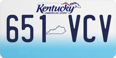 KY license plate 651VCV