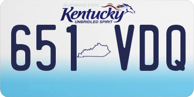 KY license plate 651VDQ