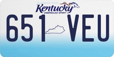 KY license plate 651VEU