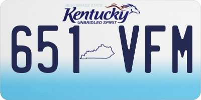 KY license plate 651VFM