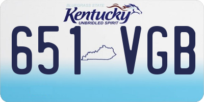 KY license plate 651VGB