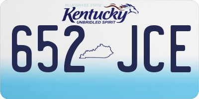 KY license plate 652JCE