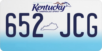 KY license plate 652JCG
