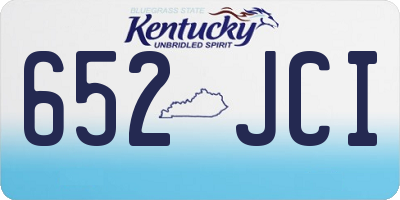 KY license plate 652JCI