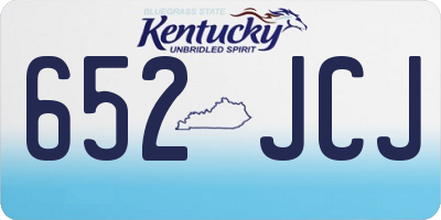 KY license plate 652JCJ