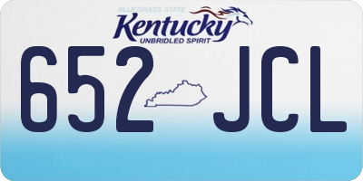 KY license plate 652JCL