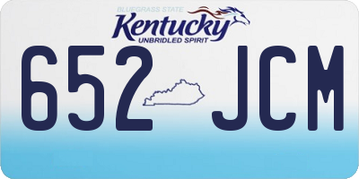 KY license plate 652JCM