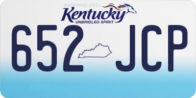 KY license plate 652JCP